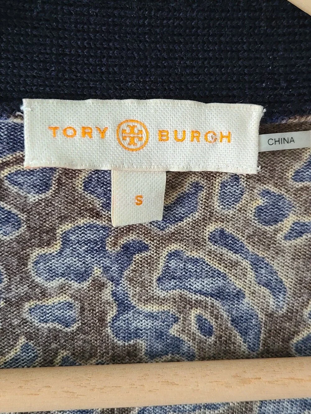 Torry Burch Merino Sierra Leppard Cardigan